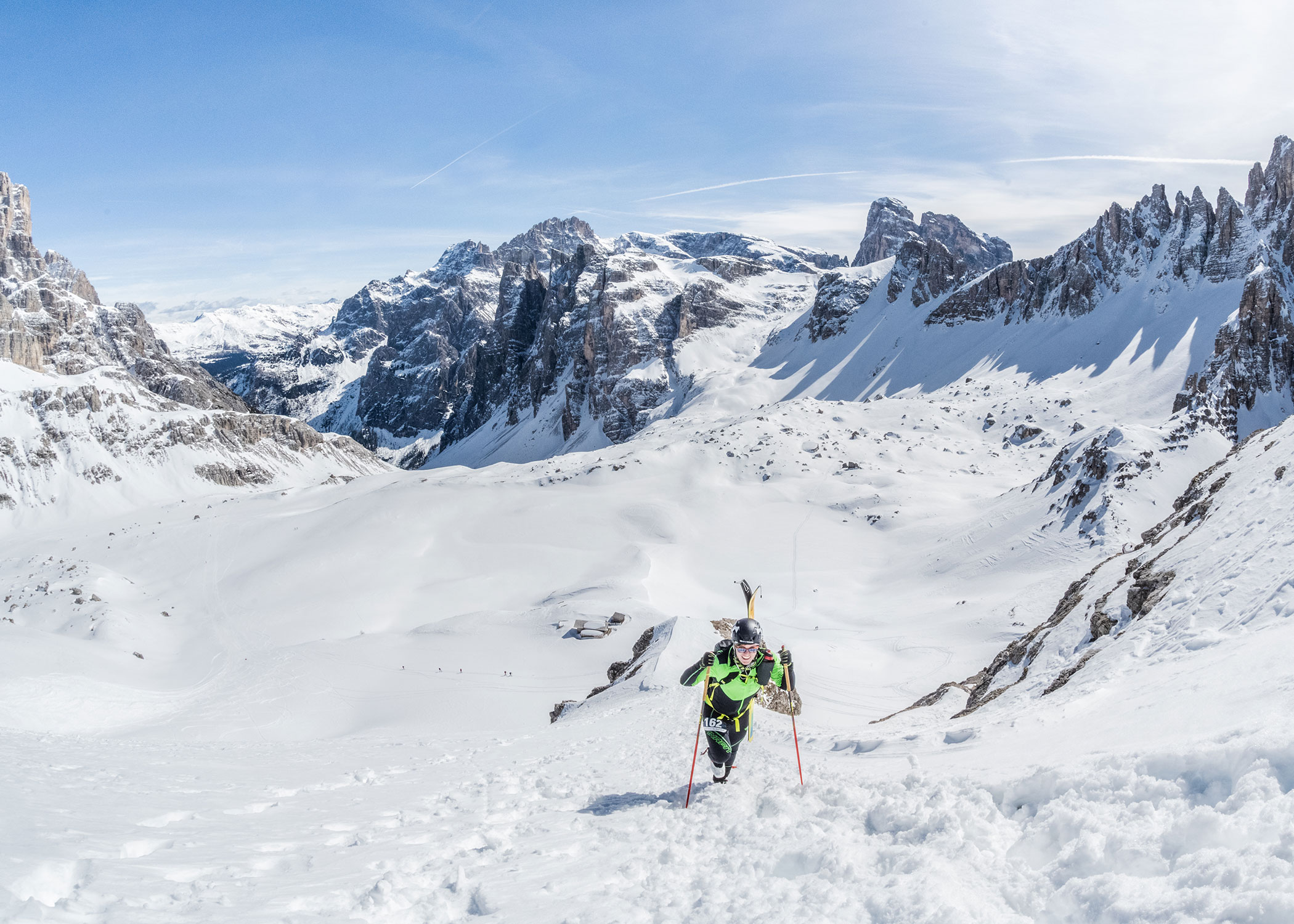 High above the Drei Zinnen hut